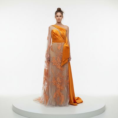 Vestido largo Anaranjado talla 44 Vestido largo Anaranjado talla 44