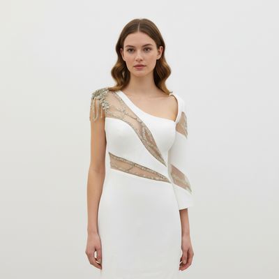 Vestido Largo, blanco ,Talla 42 Vestido Largo, blanco ,Talla 42