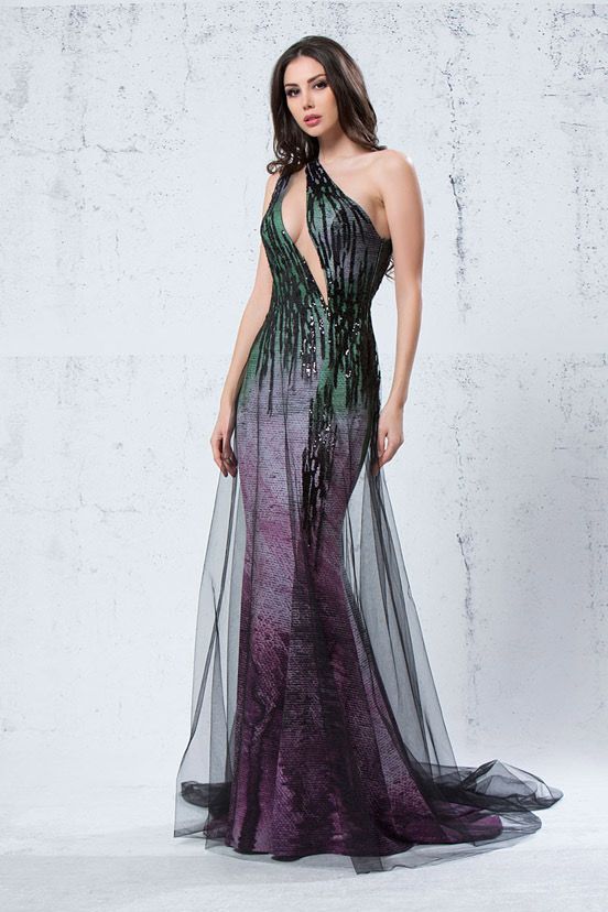 Vestido Largo, Multicolor, Talla 44