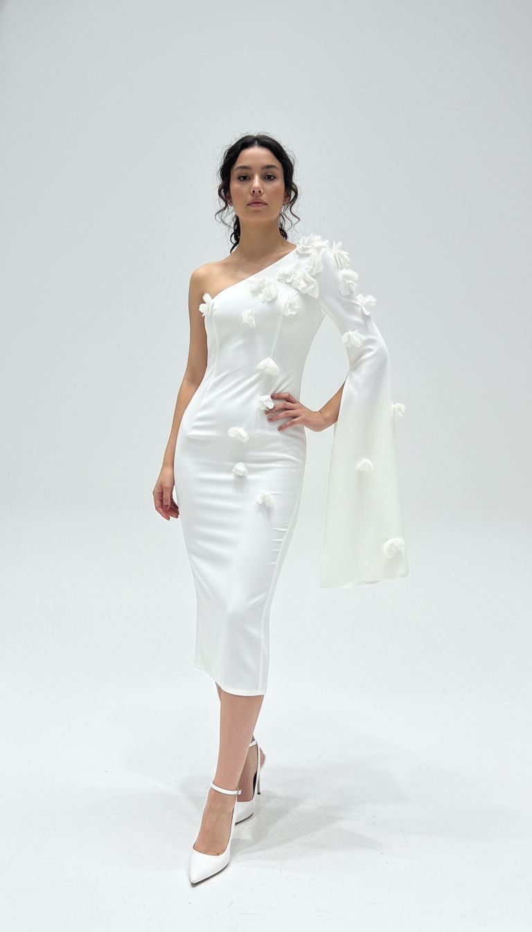 Vestido corto - Blanco de diversas tallas