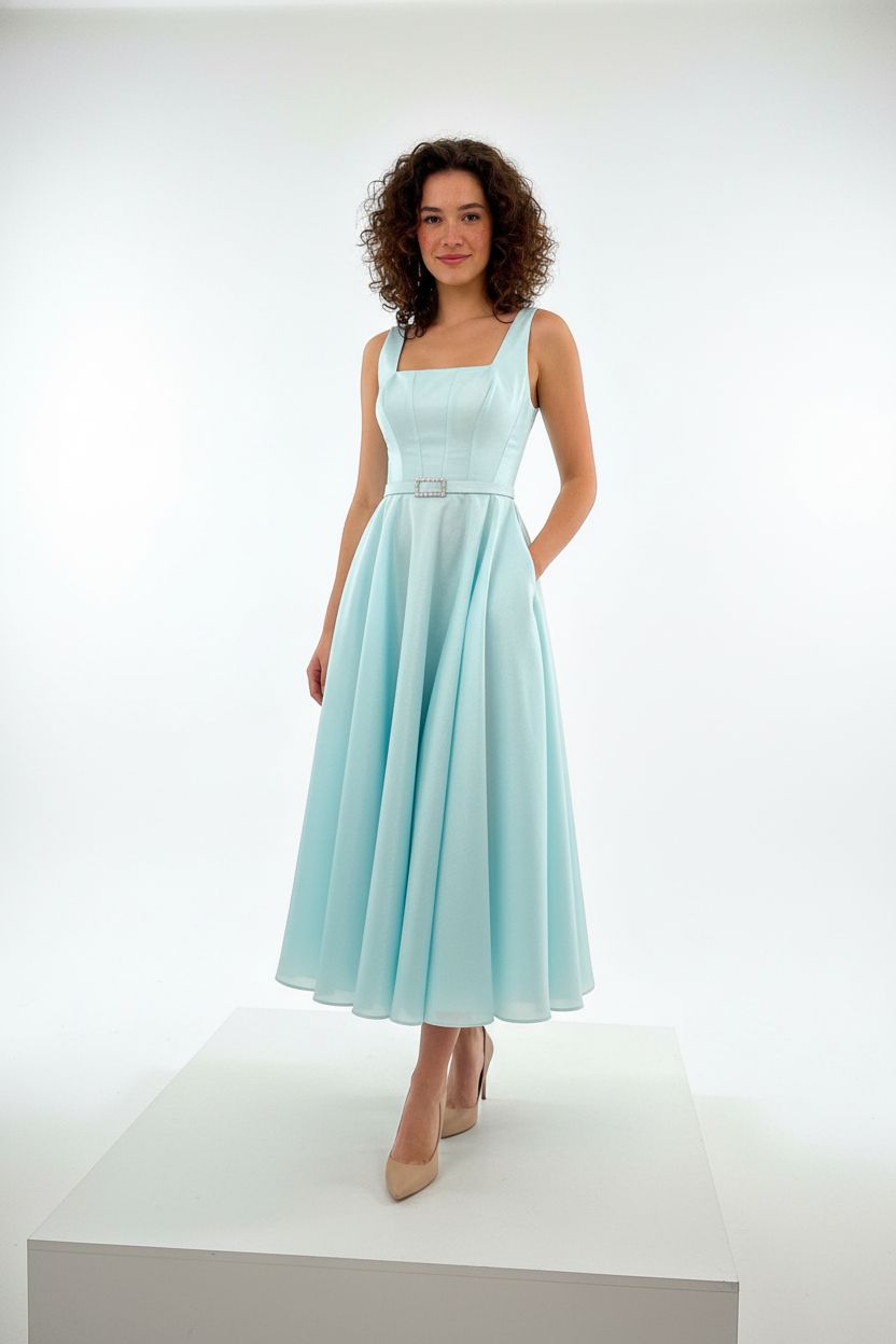 Vestido corto - Celeste - diversas tallas Vestido corto - Celeste - diversas tallas