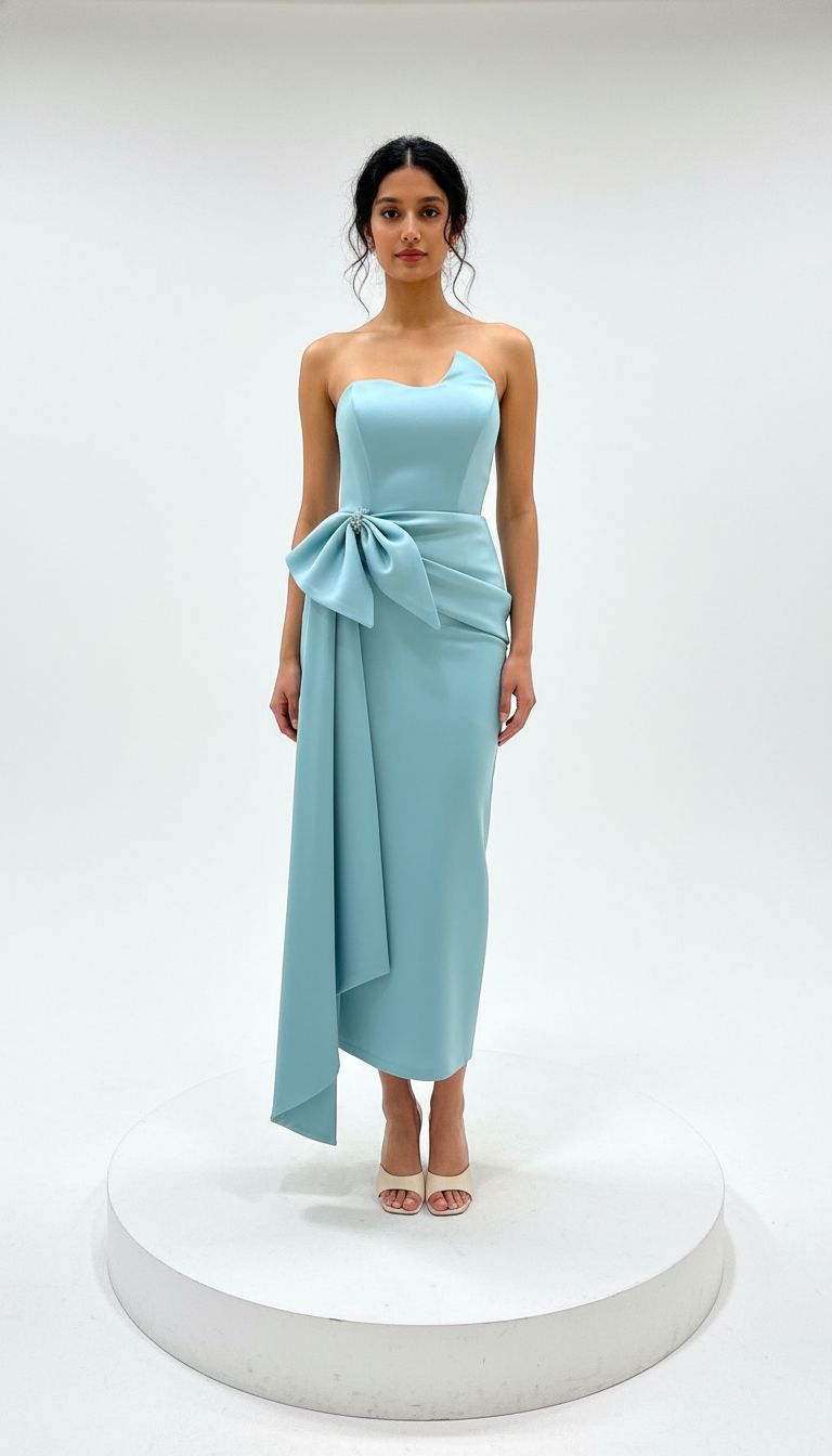 Vestido corto - Celeste - talla 40