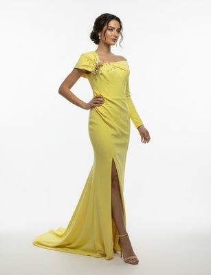 Vestido largo - Amarillo - talla 42