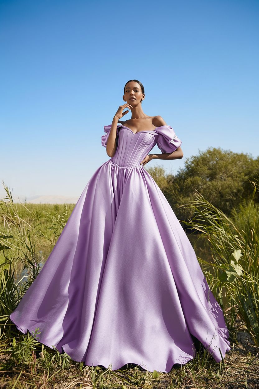 Vestido Largo Lila- size 38