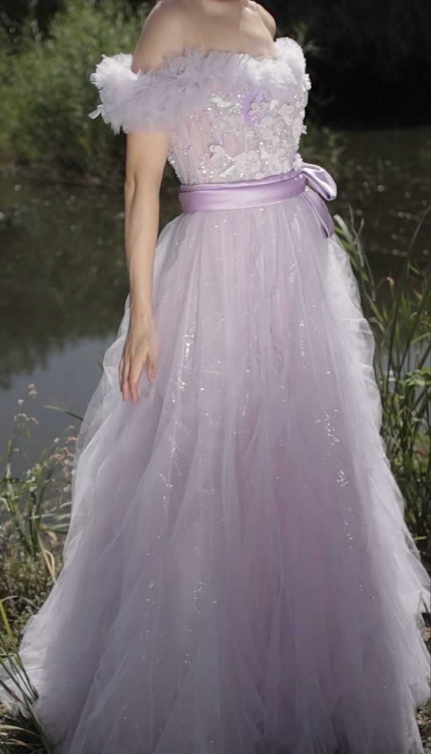 Lilac Tulle Gown