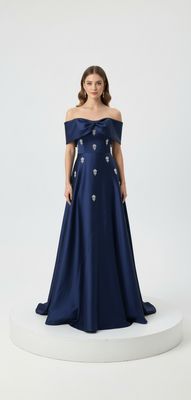Navy Jewel Gown