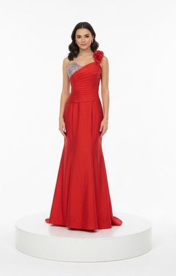 Vestido Largo,	Rojo	,Talla	46