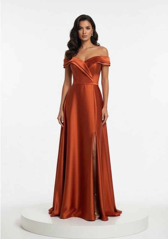 VESTIDO LARGO TERRACOTA TALLA:3