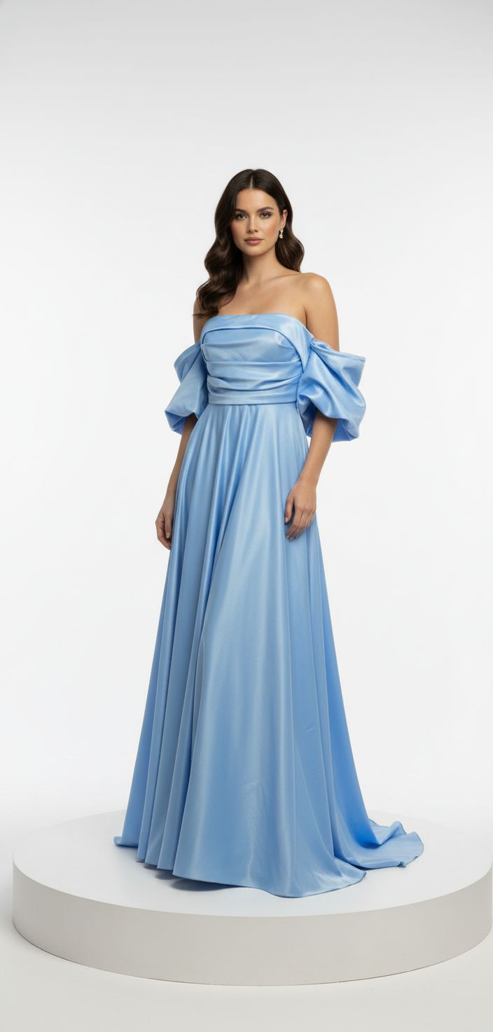 Vestido largo Baby blue talla:3