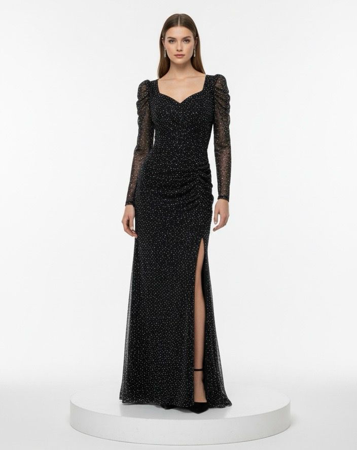 Vestido largo negro talla 4