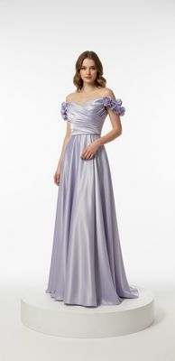 Vestido largo lila talla:3