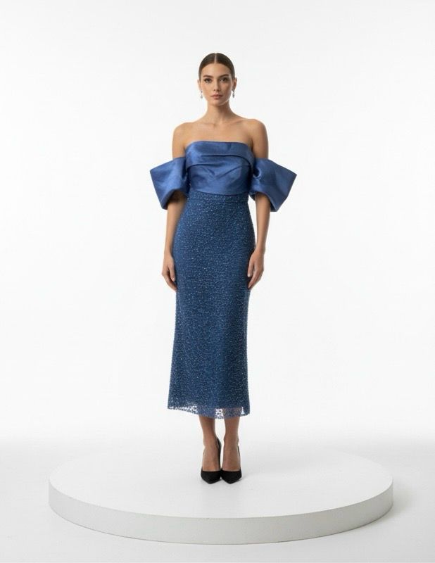 Vestido largo - Stellar Indigo - talla 40