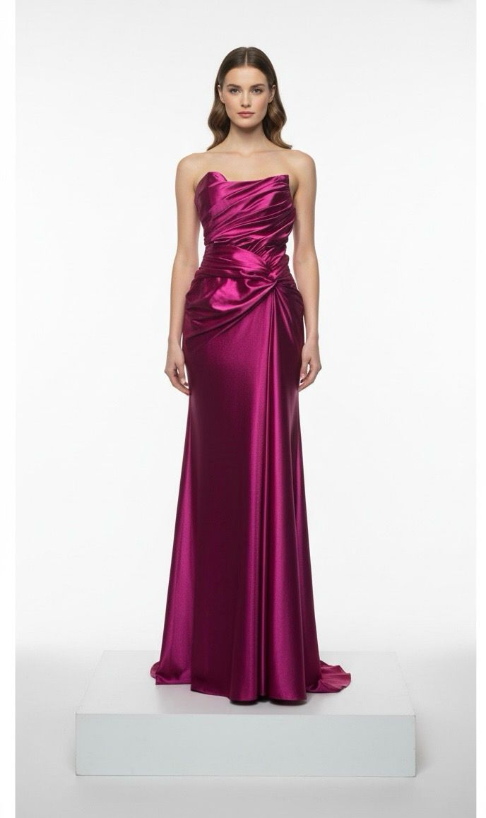 Vestido largo - Fucsia - talla 2 - S/M