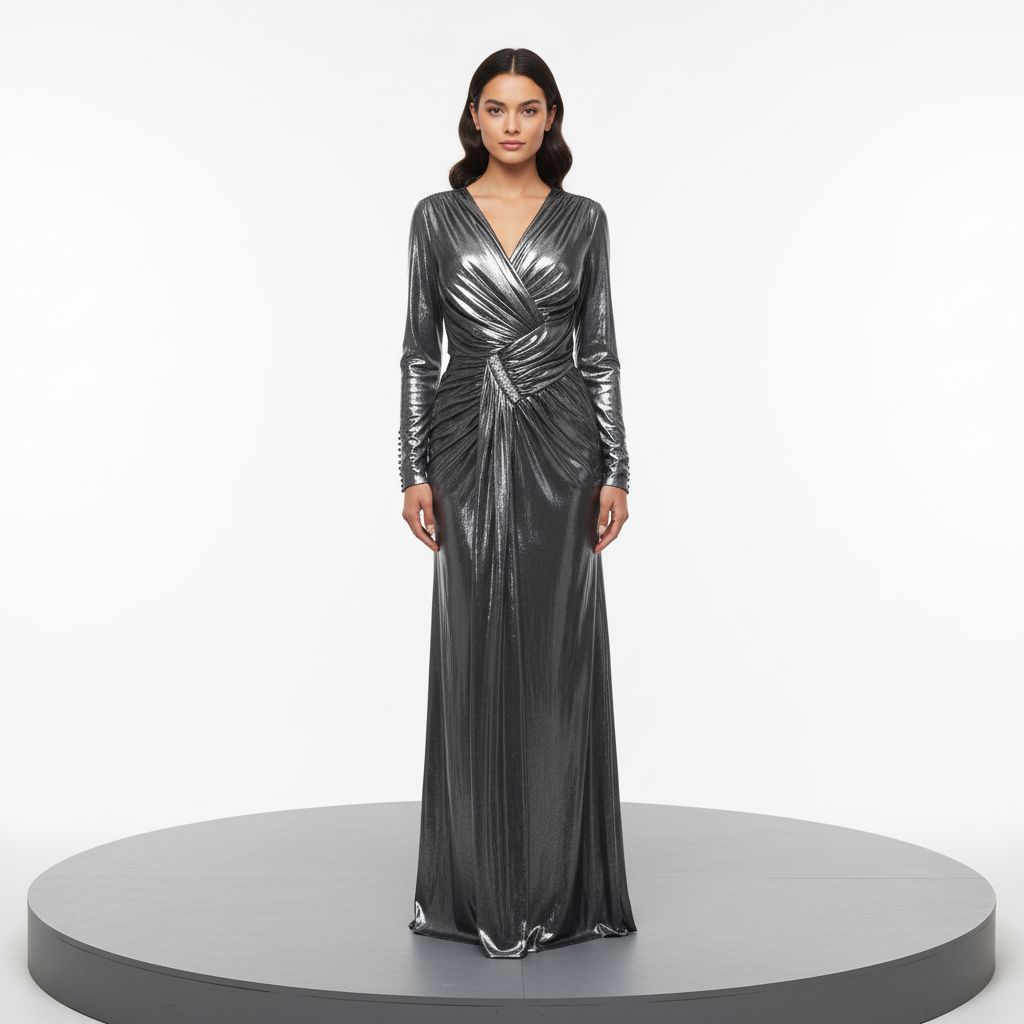 Vestido Largo - Color Grey - Tallas 44-46-48-50