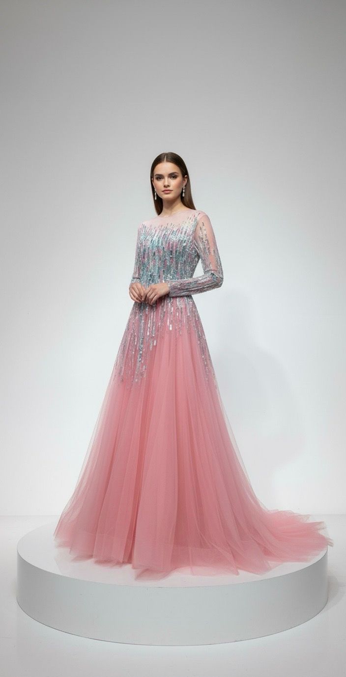 Vestido largo rosado talla 42/10 Vestido largo rosado talla 42/10