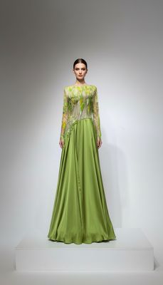 Vestido largo verde talla 42/10