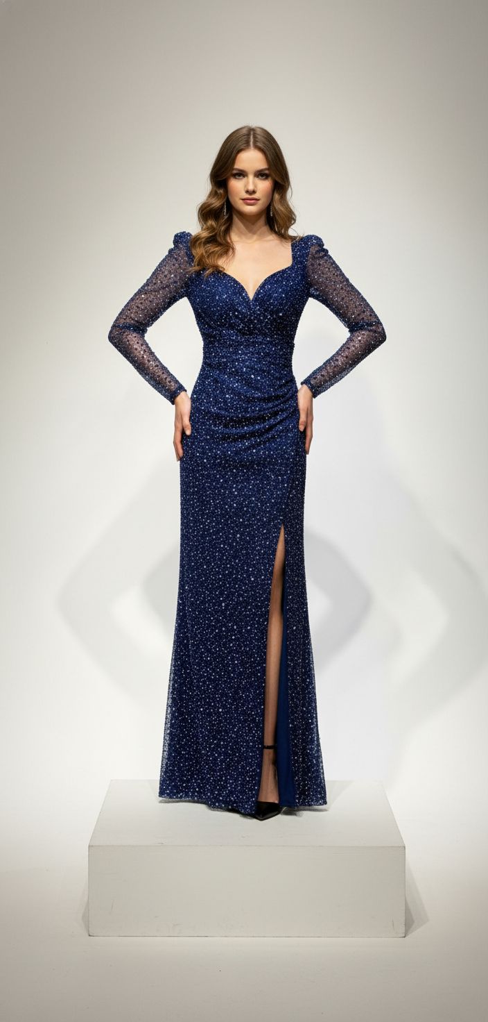 Vestido largo azul Navy talla XS Vestido largo azul Navy talla XS