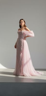 Vestido Largo Rosado sz 42