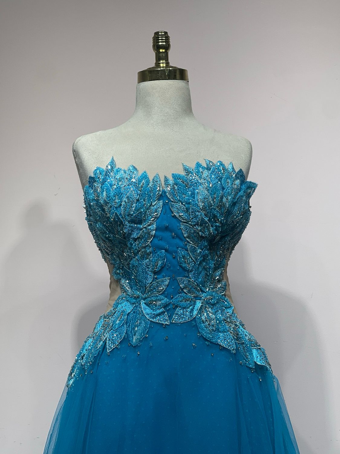 Vestido Largo Color turquesa Talla 6