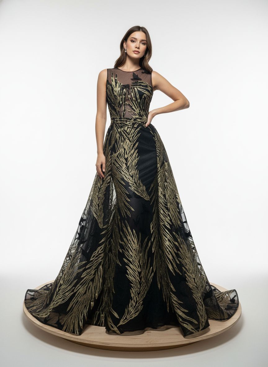 Vestido largo BLACK GOLD Talla:38 Vestido largo BLACK GOLD Talla:38