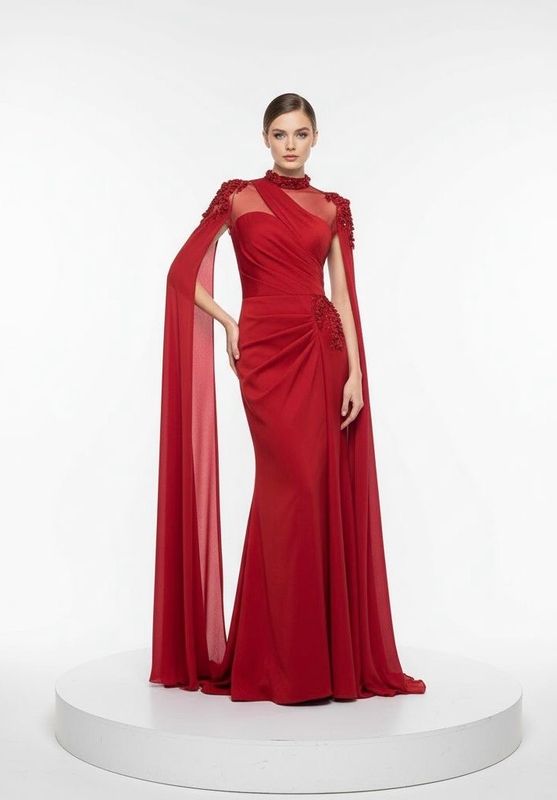 Vestido rojo sirena talla 44/12