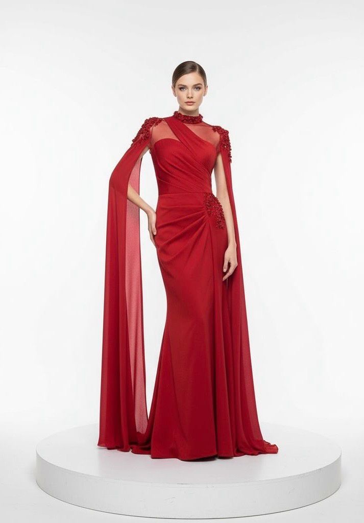 Vestido rojo sirena talla 44/12