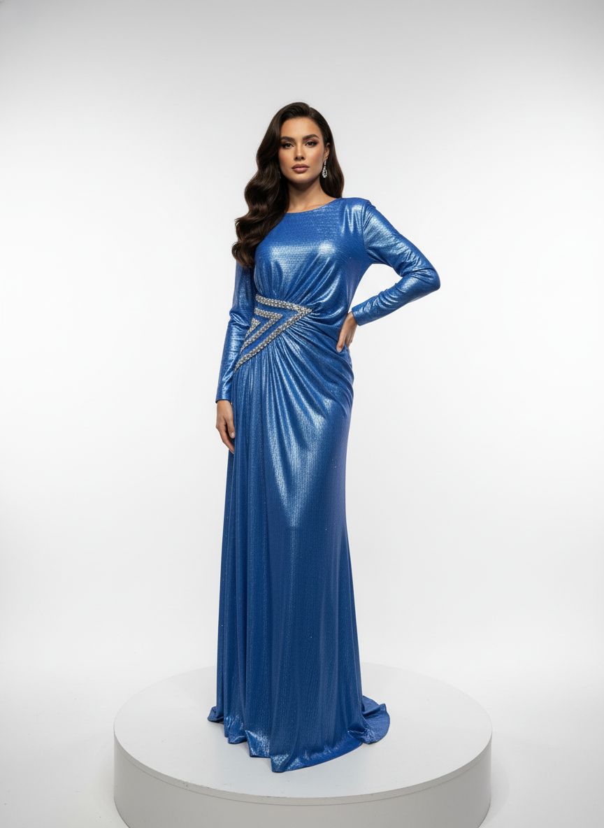 Vestido Largo - Color Azul - Tallas 44-46-48-50