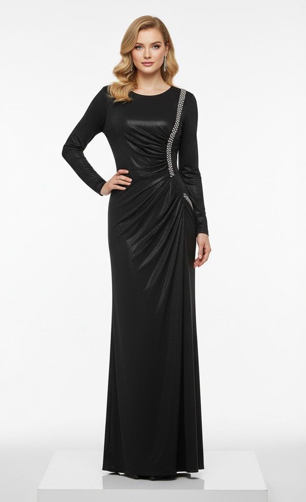 Vestido Largo - Color Black - Tallas 44-46-48-50