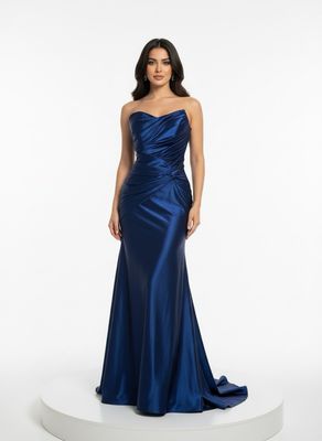 Vestido largo Azul Navy talla:1