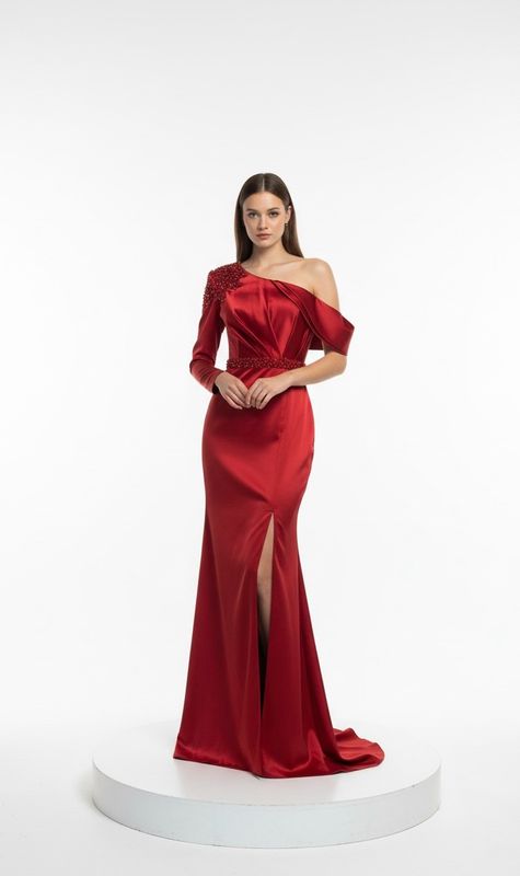 Vestido Largo,	Rojo	,Talla	44