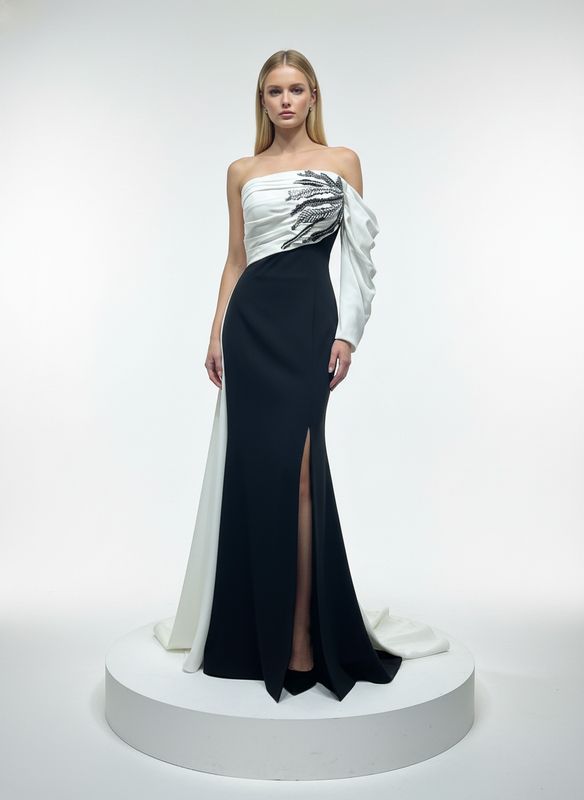 Black and White Gown