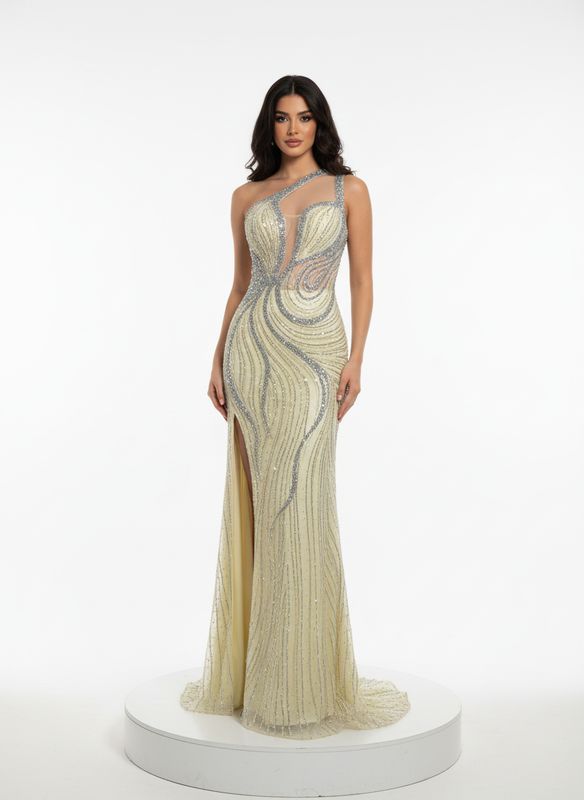 Asymmetrical Mermaid Gown