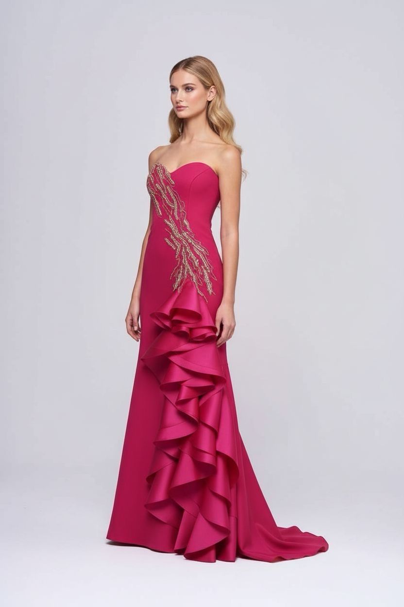 Vestido largo - Fucsia - talla 44