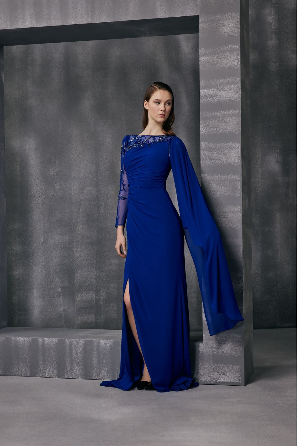 Long Sleeved- Royal Blue Gown