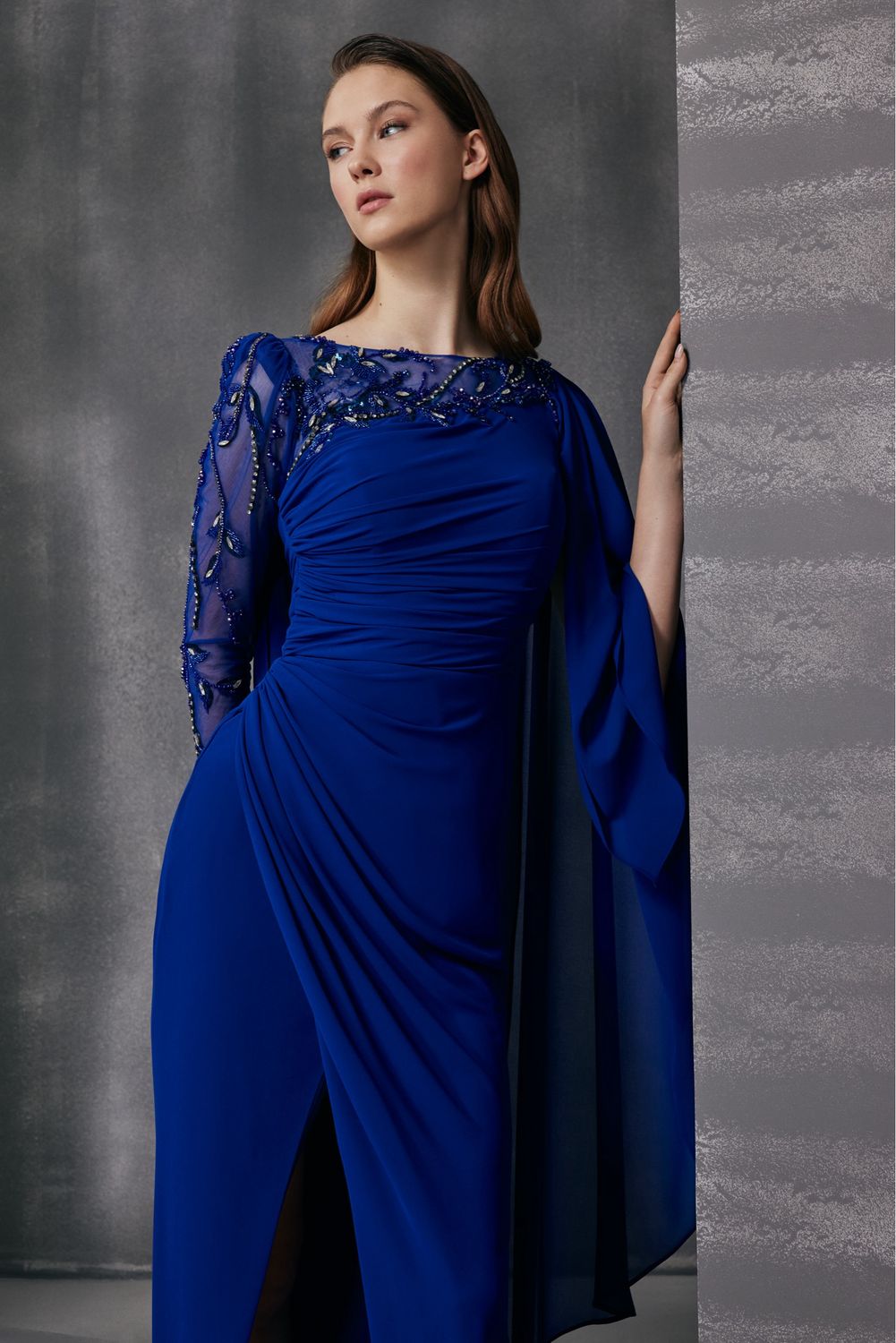 Long Sleeved- Royal Blue Gown