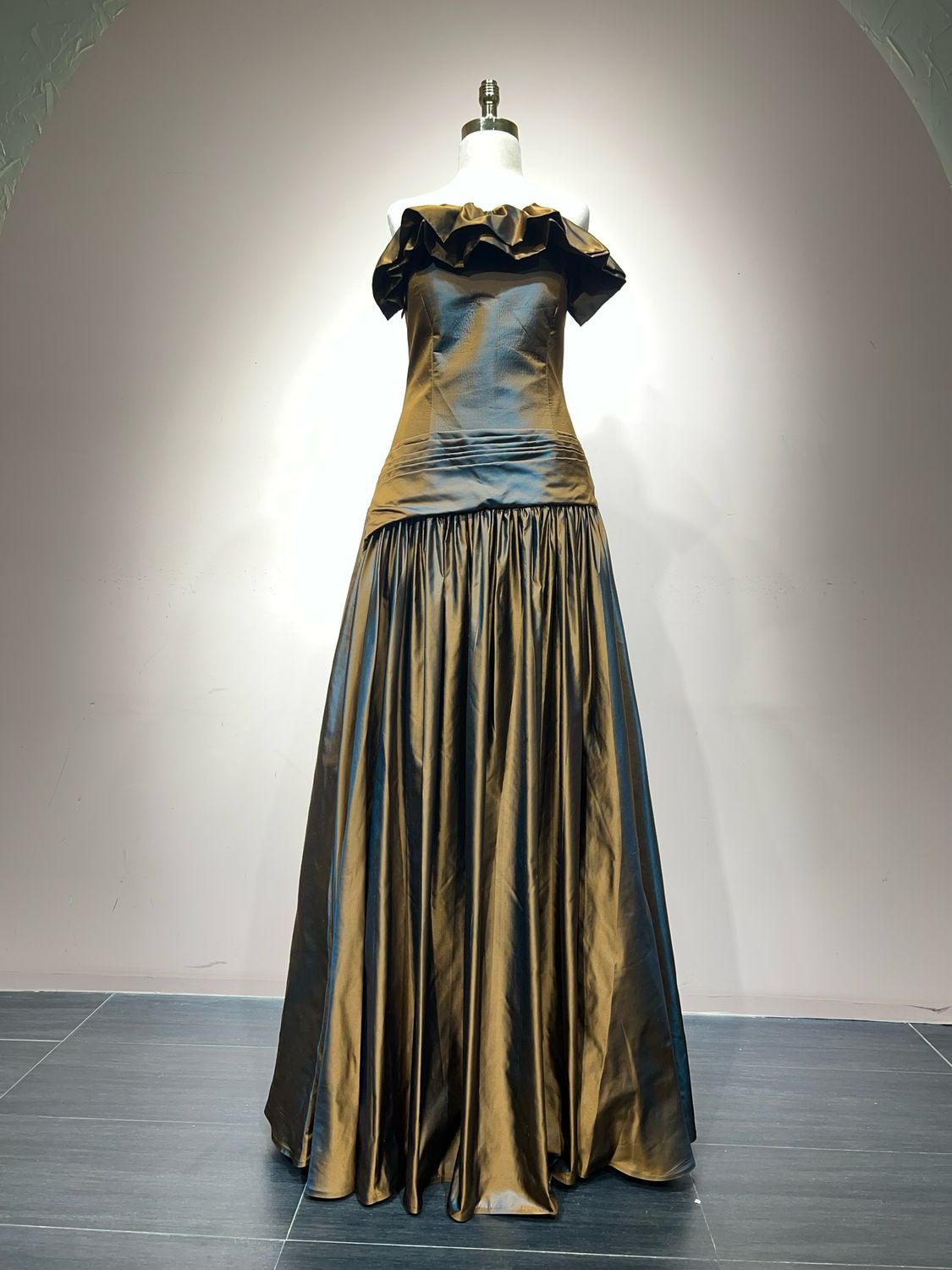 Vestido largo BROWN METALLIC Talla: 42