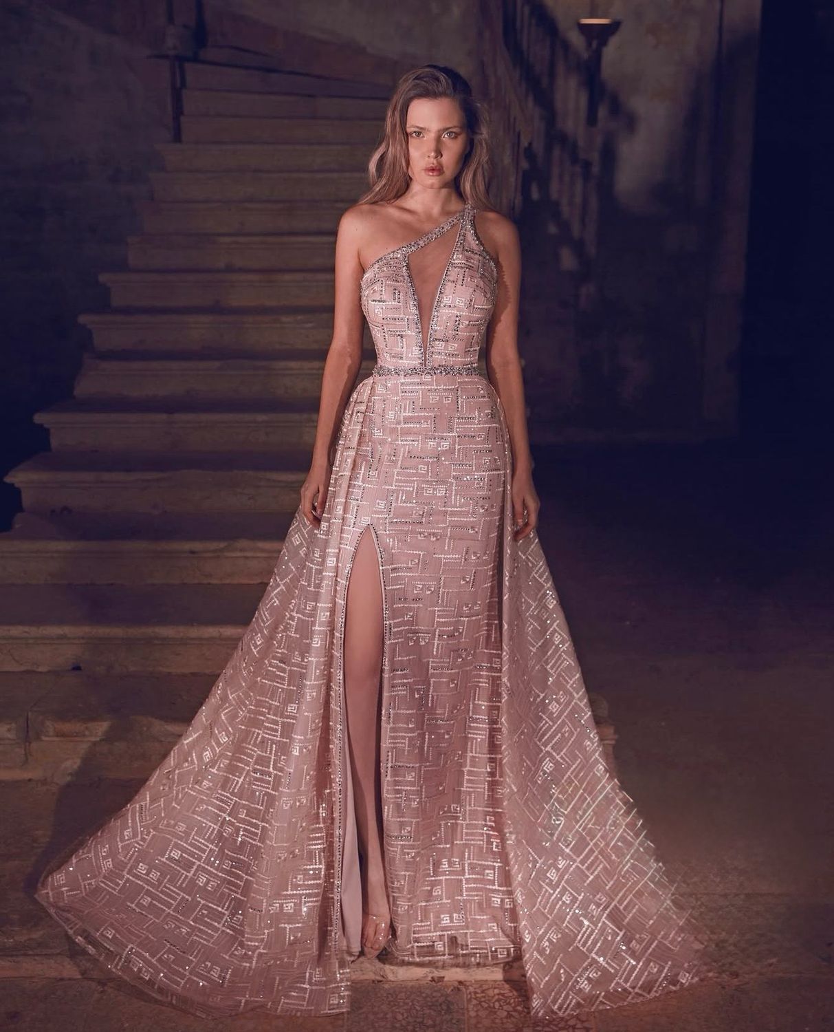 VESTIDO LARGO ROSADO