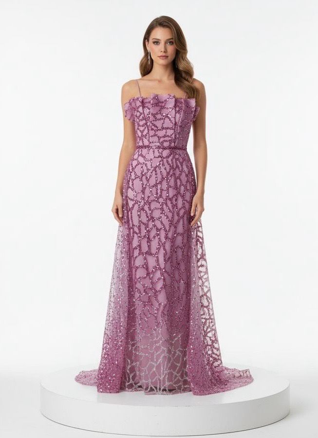 Vestido largo rosado talla 42/10