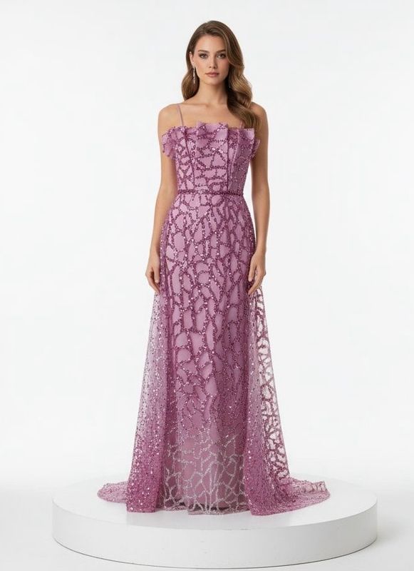 Vestido largo rosado talla 42/10