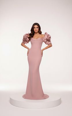 Off Shoulder Petal Gown