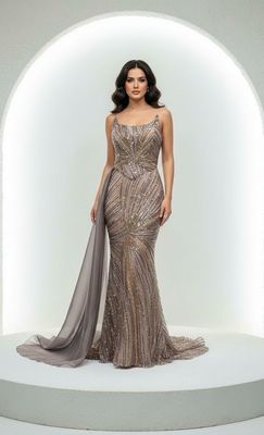 Vestido largo - Lila - Talla 38