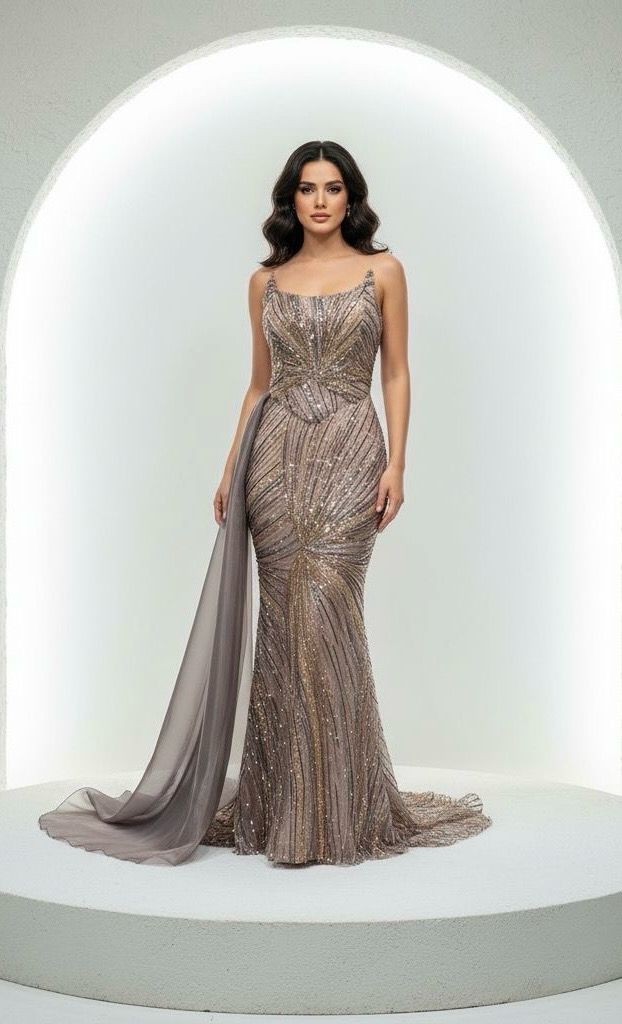 Vestido largo - Lila - Talla 38