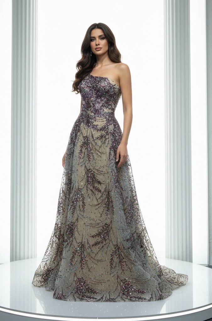 Vestido largo - Multicolor - talla 44