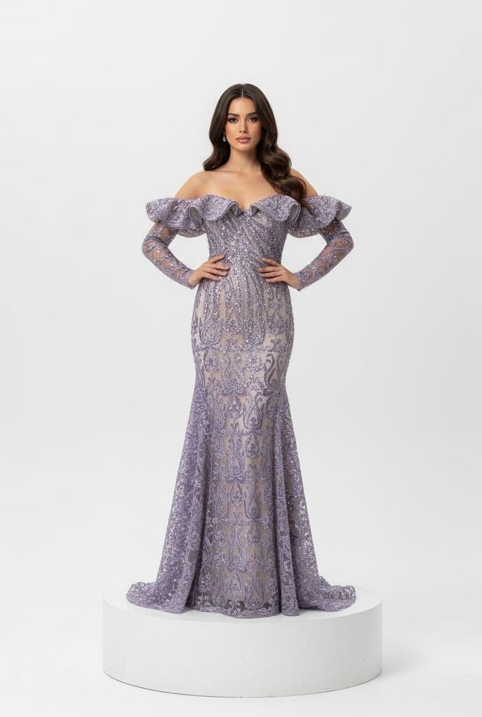 Vestido largo - Morado - talla 42