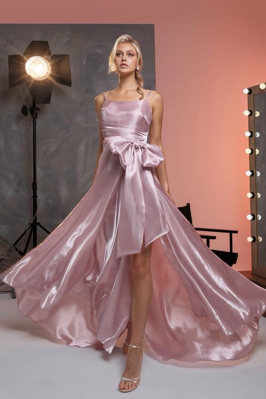 Vestido largo rosado talla 42