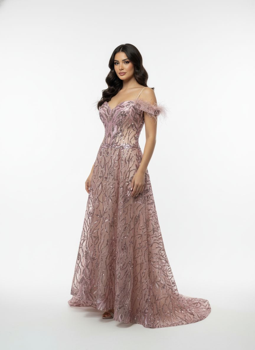 Vestido largo - Rosado - talla 42