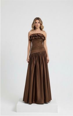 Brown Metallic Gown