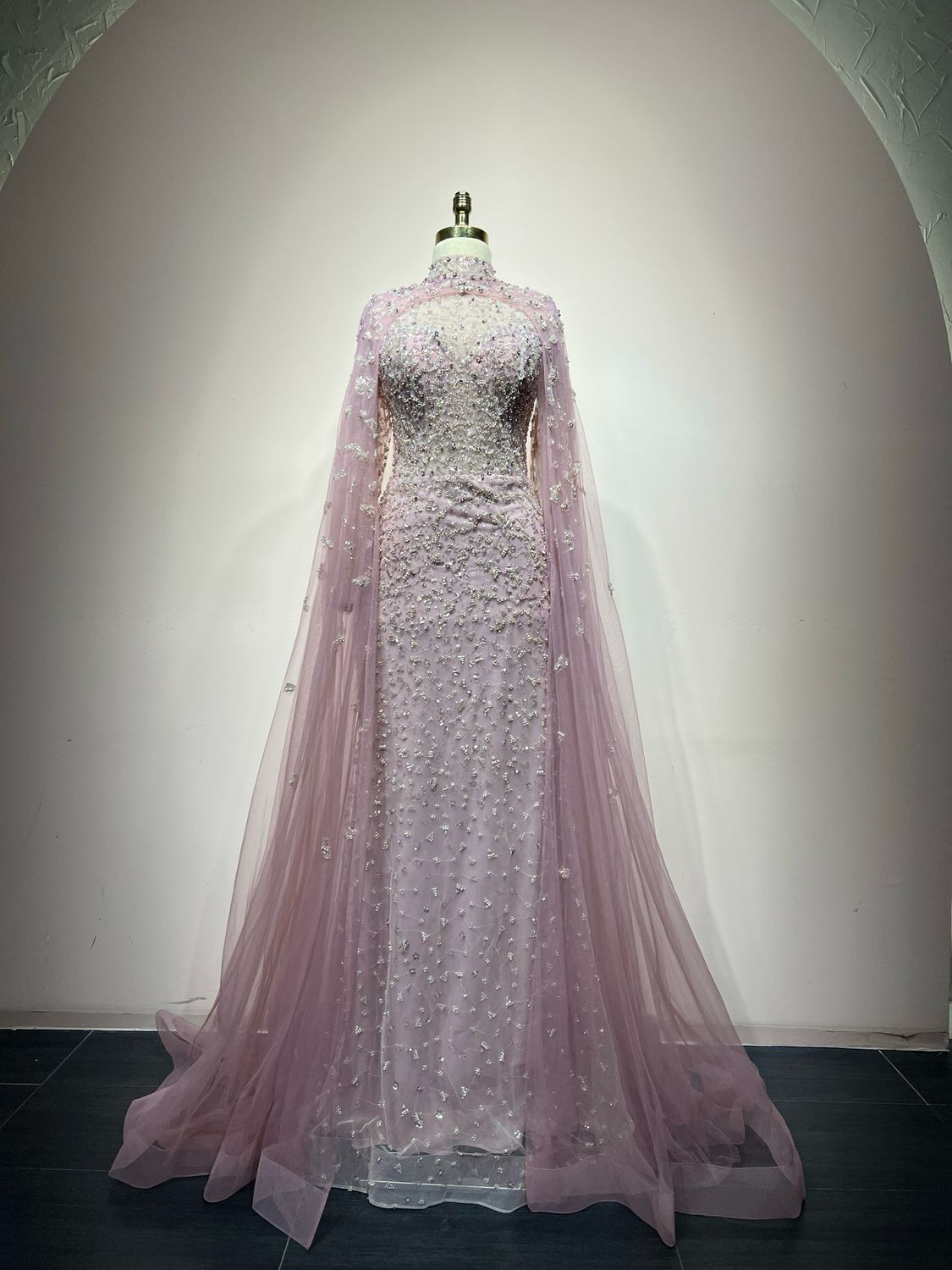 Vestido largo rosado talla 46/14