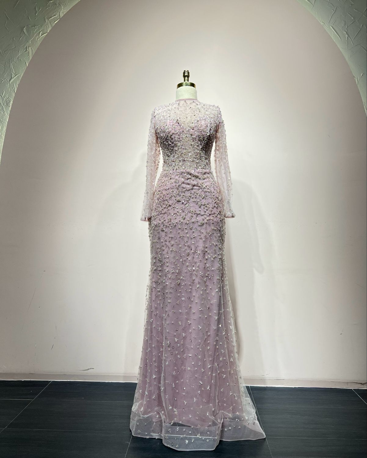 Vestido largo rosado talla 46/14