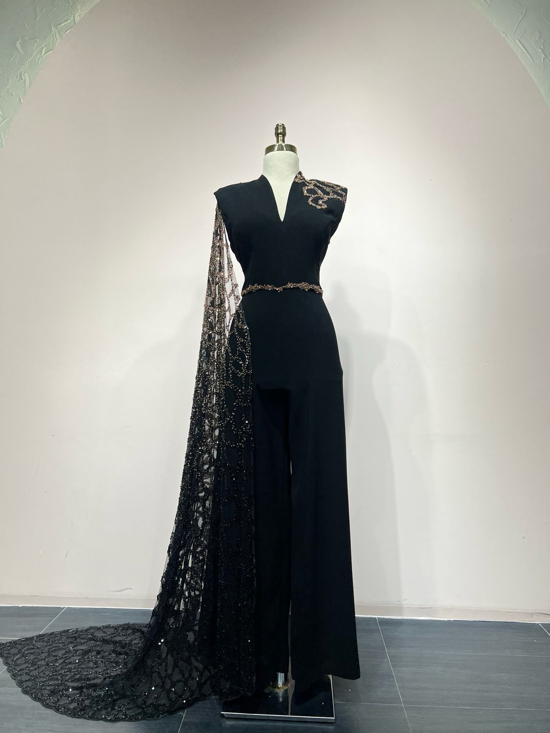 JUMPSUIT BLACK ROSE GOLD 